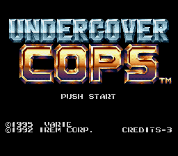 Undercover Cops Title Screen
